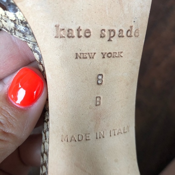 Kate Spade Python embossed leather heels SO cute! - Picture 12 of 14